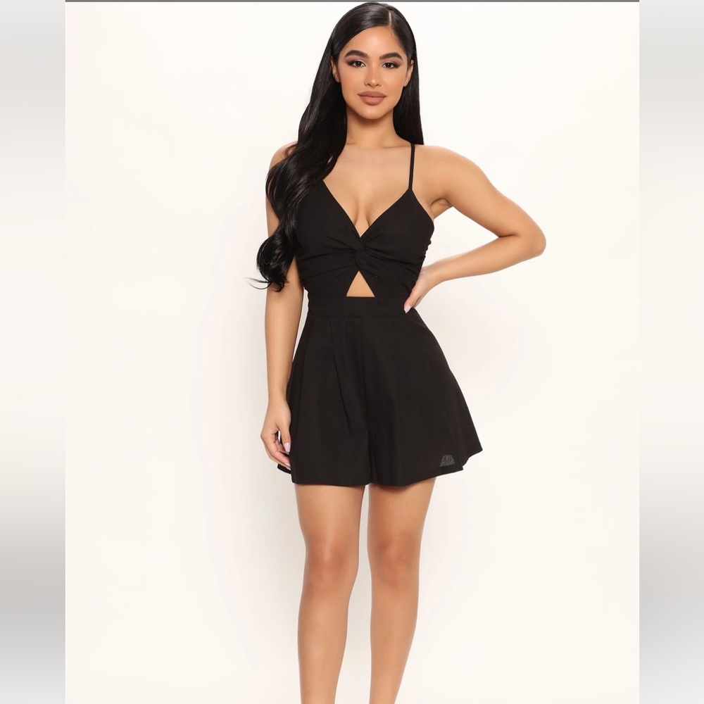 In A Daze Fashion Nova Romper - Black